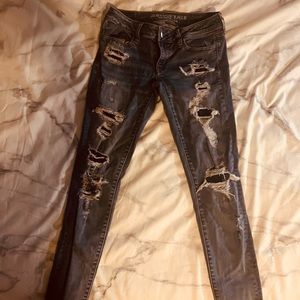 Super low jegging style jeans from American Eagle Outfitters
